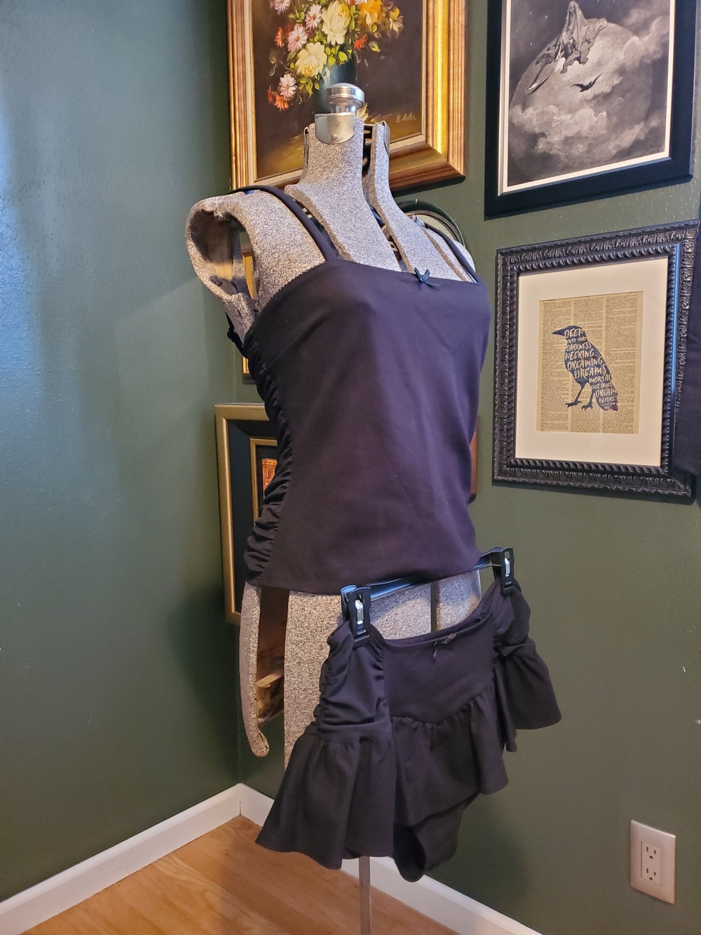 Selkie Black Swan Dance Set - two piece Caviar Leotard